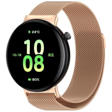 For Honor Watch Fit Milan Magnetic Stainless Steel Band - Rose Gold - 1