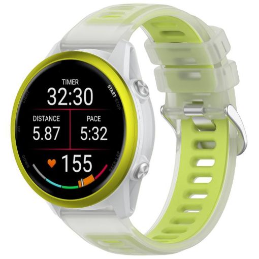 22mm Lime Jelly Silicone Watch Band - Replacement Strap - 1