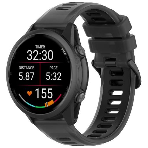 Black 20mm Jelly Silicone Watch Band - Durable & Comfortable Strap - 1