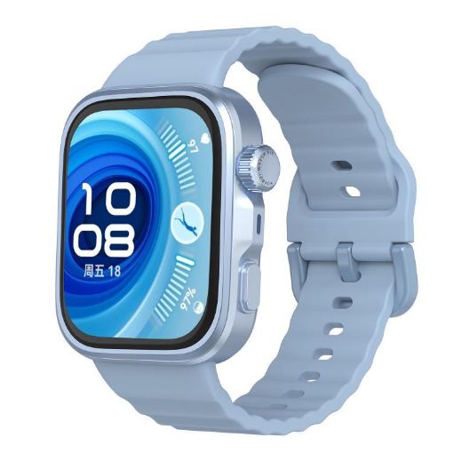 Huawei Watch Fit 4 Pro/3 Wave Texture Silicone Band Light Blue - 1