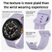Samsung Galaxy Watch 8 40mm/44mm Pink Silicone Band Wavy Grain Buckle - 5