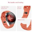 Huawei Watch 5 46mm Red Dot Texture Silicone Band Reverse Buckle - 5