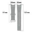 Samsung Galaxy Watch 7 40/44mm Light Pink Silicone Band Marine Silver Buckle - 7