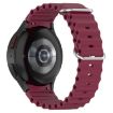 Samsung Galaxy Watch 7 Silicone Band Wine Red 40/44mm Marine Silver Buckle - 1