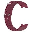 Samsung Galaxy Watch 7 Silicone Band Wine Red 40/44mm Marine Silver Buckle - 3