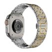 Octagonal Stainless Steel Watch for Apple Watch 46/49/45/44mm Silver Gold - 2