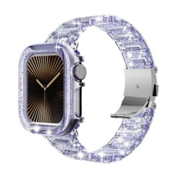 Apple Watch Series 10 46mm Chameleon Case & Resin Band (Purple) - 1