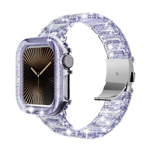 Apple Watch Series 10 46mm Chameleon Case & Resin Band (Purple) - 1