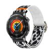 Universal 20mm White Leopard Nylon Watch Band - Mechanical Drip Elastic - 1