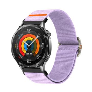Universal 22mm Lavender Nylon Watch Band - Elastic & Mechanical Drip - 1