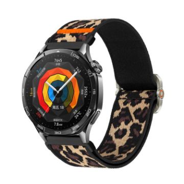 Universal 22mm Elastic Nylon Watch Band - Classic Leopard Design - 1