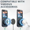 Samsung Galaxy Z Flip6 Suteni G3 Oil Wax 360 Holder MagSafe Case Blue - 2