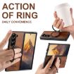 Samsung Galaxy Z Fold7 5G Brown MagSafe Case Suteni G3 Oil Wax Holder - 4
