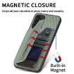Huawei nova 14 Khaki Carbon Fiber Flip Zipper Wallet Phone Case - 9