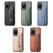 Huawei nova 14 Ultra Green Carbon Fiber Flip Zipper Wallet Case - 6