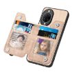 Huawei nova 14 Ultra Carbon Fiber Flip Zipper Wallet Case Khaki - 4
