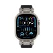 Apple Watch Band 46/49/45/44mm Twill Texture TPU Titanium Black H016 - 3