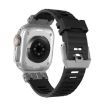 Apple Watch Band 46/49/45/44mm Twill Texture TPU Titanium Black H016 - 6