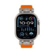 Apple Watch Band 46/49/45/44mm Twill Texture TPU Titanium Orange - 3