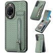 Huawei nova 14 Ultra Green Carbon Fiber Vertical Flip Zipper Case - 1