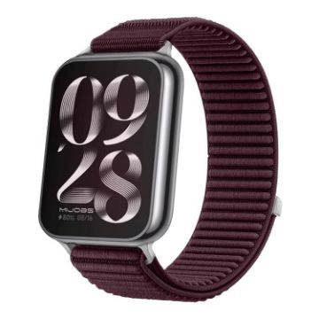 Xiaomi Smart Band 9/8 Pro Plum Nylon Hook & Loop Watch Band - 1