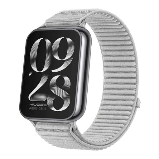 Xiaomi Smart Band 9/8 Pro Gray Woven Nylon Hook Loop Watch Band - 1