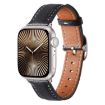 Genuine Leather Watch Band for Apple Watch 46/49/45/44mm - Black - 1