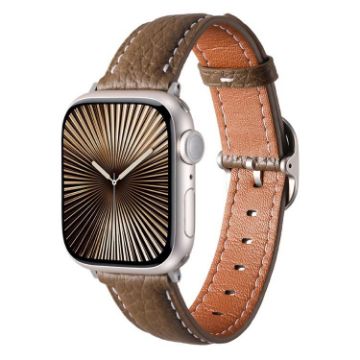 Genuine Leather Watch Band for Apple Watch 46/49/45/44mm - Brownish - 1