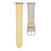 Genuine Leather Watch Band for Apple Watch 42/41/40/38mm - Trench Gray Yellow - 2