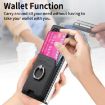 Samsung Galaxy Z Fold3 5G Twill Fabric Card Bag Ring Case - Black - 5