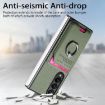 Samsung Galaxy Z Fold3 5G Green Twill Fabric Card Bag Ring Case - 4