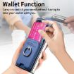 Samsung Galaxy Z Fold3 5G Blue Twill Fabric Card Bag Ring Case - 5