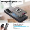 Samsung Galaxy Z Fold4 5G Gray Twill Fabric Card Bag Ring Case - 6