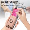Samsung Galaxy Z Fold4 5G Pink Twill Fabric Card Bag Ring Case - 5