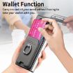 For Honor Magic V3 Gray Twill Fabric Card Bag Ring Magnetic Phone Case - 5