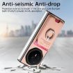 For Honor Magic V3 Pink Twill Fabric Card Bag Ring Phone Case - 4