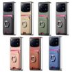 Xiaomi Mix Fold 4 Blue Twill Fabric Card Bag Ring Magnetic Phone Case - 8