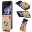 Xiaomi Mix Flip Khaki Twill Fabric Card Bag Ring Magnetic Phone Case - 1