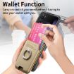 Xiaomi Mix Flip Khaki Twill Fabric Card Bag Ring Magnetic Phone Case - 6