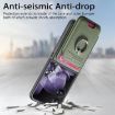Xiaomi Mix Flip Green Twill Fabric Card Bag Ring Magnetic Phone Case - 4