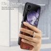 Xiaomi Mix Flip Brown Twill Fabric Card Bag Ring Magnetic Phone Case - 5