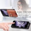 Xiaomi Mix Flip Brown Twill Fabric Card Bag Ring Magnetic Phone Case - 7