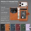 iPhone 17 Pro Max Kalebol Magnetic Card Bag MagSafe Leather Case Brown - 8