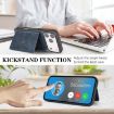 iPhone 17 Pro Max Kalebol Magnetic Card Bag MagSafe Leather Case Blue - 5