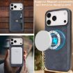 iPhone 17 Pro Max Kalebol Magnetic Card Bag MagSafe Leather Case Blue - 7