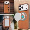 iPhone 17 Pro Kalebol Magnetic Card Bag MagSafe Leather Case Brown - 7