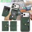 iPhone 17 Pro Kalebol Magnetic Card Bag MagSafe Leather Case Green - 4