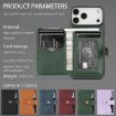 iPhone 17 Pro Kalebol Magnetic Card Bag MagSafe Leather Case Green - 8