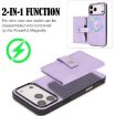 iPhone 17 Pro Kalebol Magnetic Card Bag MagSafe Leather Case Purple - 3