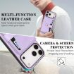 iPhone 17 Pro Kalebol Magnetic Card Bag MagSafe Leather Case Purple - 6